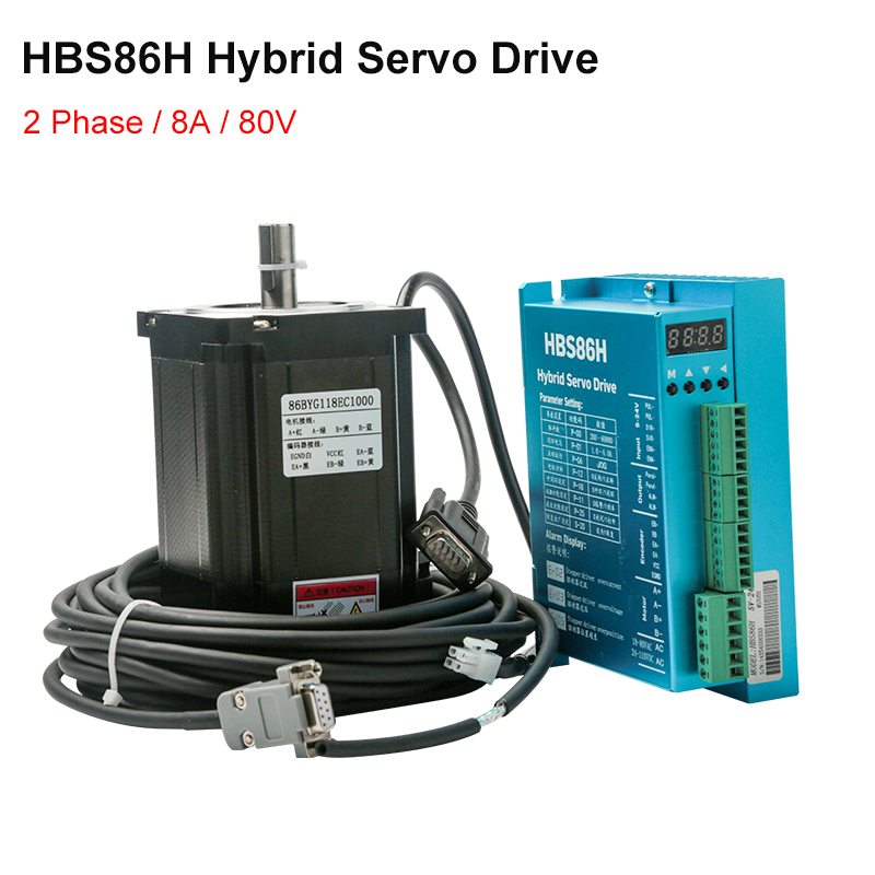 Hybrid Servo Driver Nema 34 8.5Nm - HBS860H servomoteur hybride AC 18-80V 8A