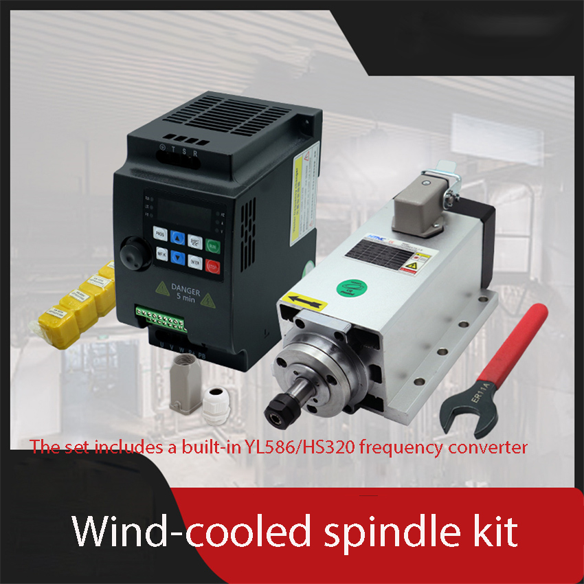 Air Cooled 1.5Kw Spindle Motor Inverter 110V - 1.5KW HIZ80x73-1.5 carré refroidi par Air