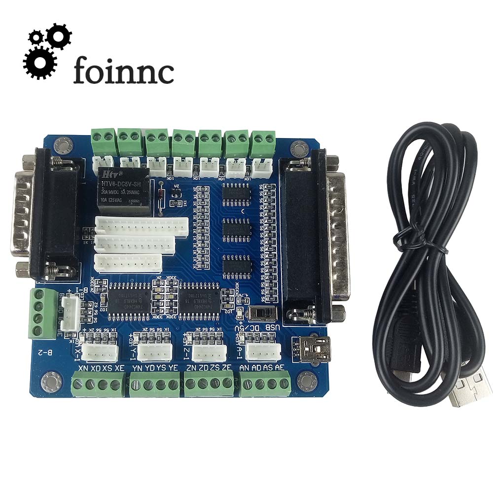 5 Axis Cnc Breakout Board Interface Mach3 - Carte contrôleur d'installation CNC pour machine