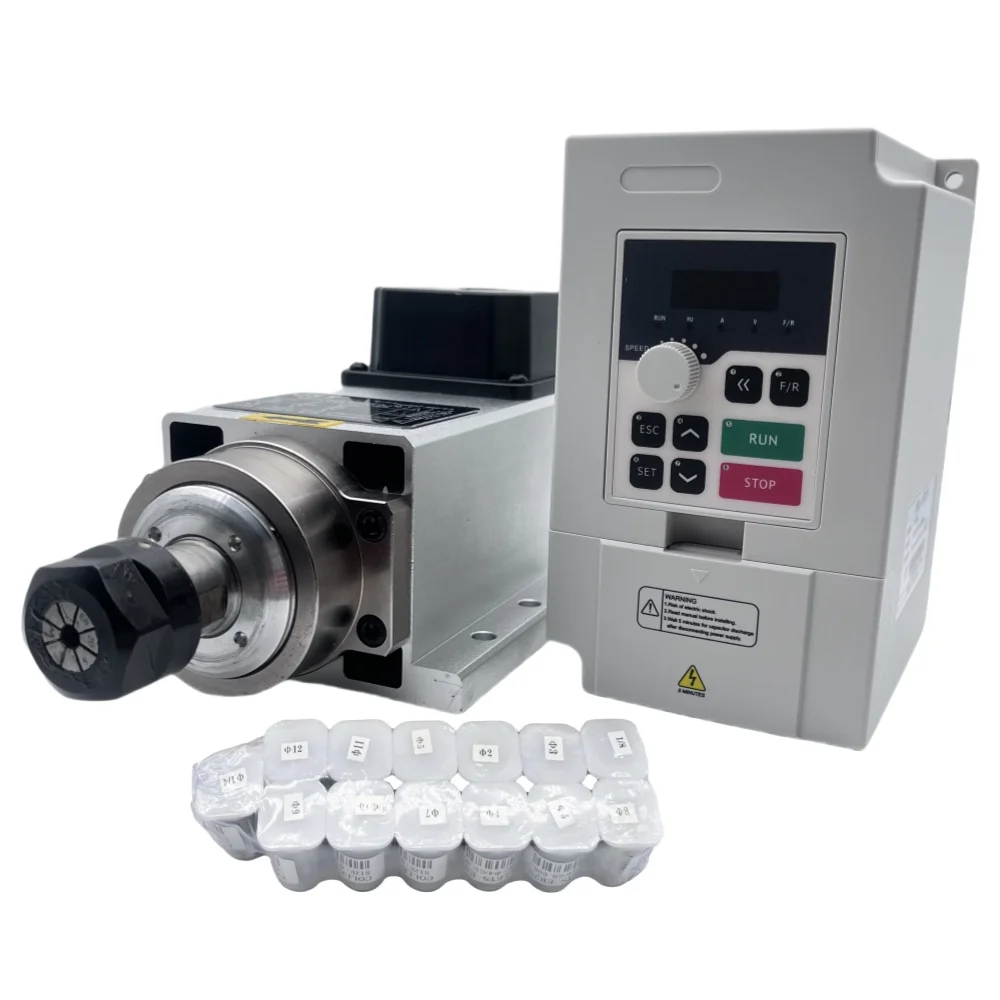 Air Cooled 1.5Kw Spindle Motor Inverter 110V - Kit moteur de broche CNC 1,5