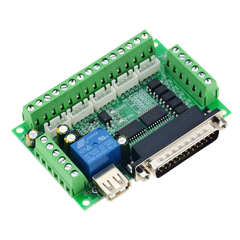 5 Axis Cnc Breakout Board Interface Mach3 - Adaptateur d'interface CNC 5 axes, carte