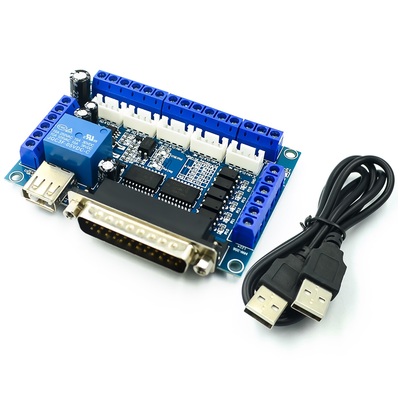 5 Axis Cnc Breakout Board Interface Mach3 - Carte de dérivation d'adaptateur d'interface CNC