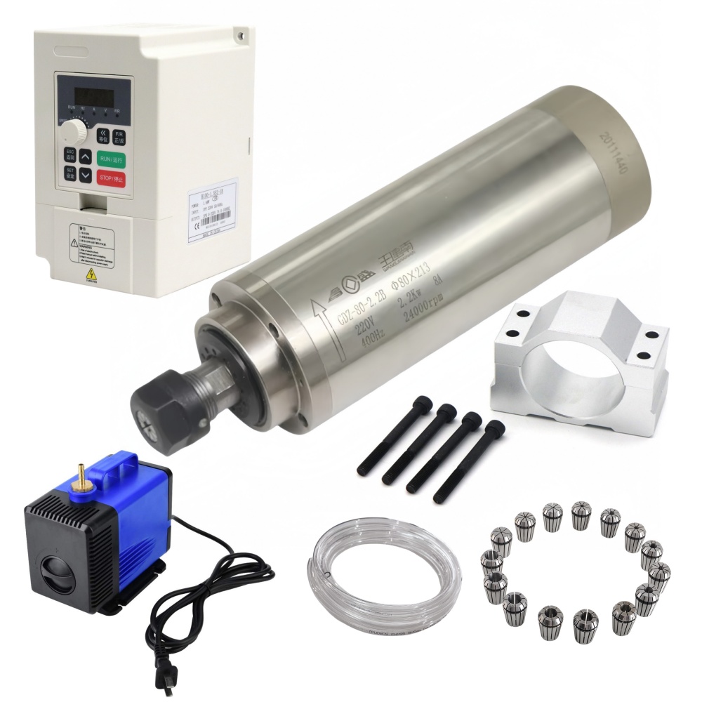 Kit moteur de broche refroidi  - 2.2Kw Water Cooled Spindle Kit Vfd avis et prix