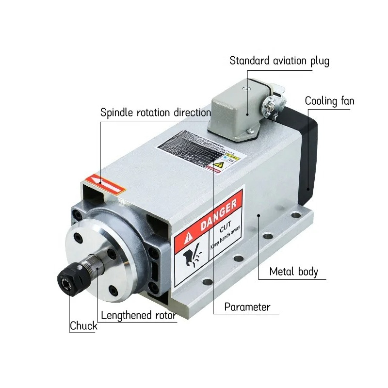 Moteur de broche de fraiseuse  - Er20 Collet Chuck Spindle Motor 220V avis et prix