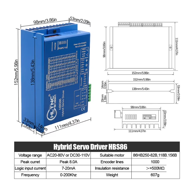 Kit de moteur pas à pas Nema 3 - Hybrid Servo Driver Nema 34 8.5Nm avis et prix